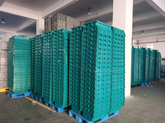 PP 材料積み重ね可能折りたたみ式プラスチック移動ボックスなし