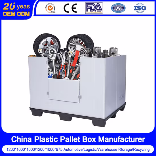 工場ヘビーデューティ大型通気/メッシュHDPE積み重ね可能倉庫保管農業コンテナ折りたたみ/折りたたみ/折りたたみ可能なプラスチックパレットボックス果物野菜用